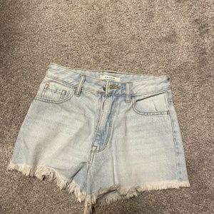 Light blue jean shorts